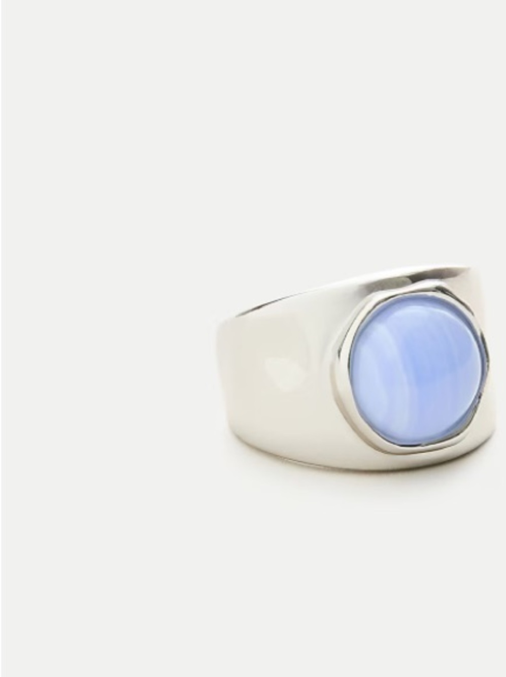 J. Crew Inset Stone Ring Women’s Size 7 in Deco Blue & Silver New with tags!